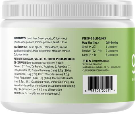 Show full view: Crumps' Naturals Balance Sprinkles Lamb & Sweet Potato Dog Treats Topper, 3.5-oz bag slide 3 of 4