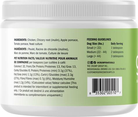 Show full view: Crumps' Naturals Balance Sprinkles Chicken Dog Treats Topper, 3.5-oz bag slide 3 of 4