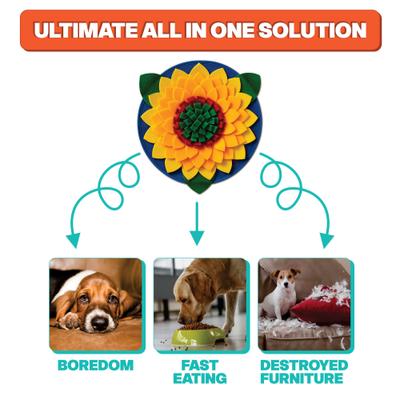 Show full view: LuftPets Sunflower Snuffle Mat Dog & Cat Foraging Toy slide 3 of 11