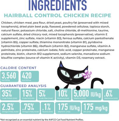 Show full view: Tiki Cat Born Carnivore Hairball Control Chicken Grain-Free Dry Cat Food, 6-lb bag slide 4 of 8