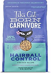 Tiki Cat Born Carnivore Hairball Control Chicken Grain-Free Dry Cat Food, 6-lb bag