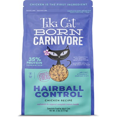 Tiki Cat Tiki Cat Born Carnivore Hairball Control Chicken Grain-Free Dry Cat Food, 6-lb bag