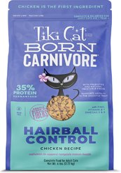 Tiki Cat Born Carnivore Hairball Control Chicken Grain-Free Dry Cat Food, 6-lb bag