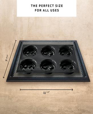 Show full view: Flexipan 6 Smiley Emojis Non Stick Mold, Black slide 3 of 3