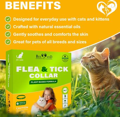 Show full view: Beloved Pets Natural Flea & Tick Collar for Cats, 1 count slide 3 of 8