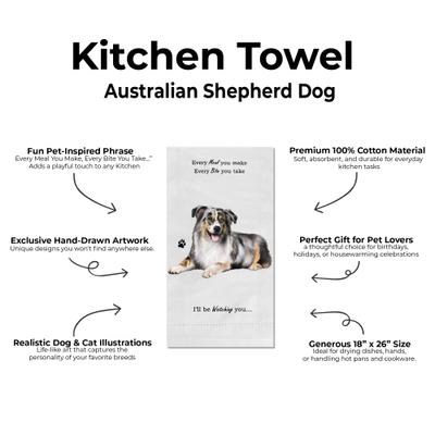 Show full view: E&S PETS Australian Shepherd Cotton Kitchen Towel slide 2 of 6