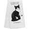 Show in main carousel: E&S PETS Black & White Cat Cotton Kitchen Towel slide 1 of 6