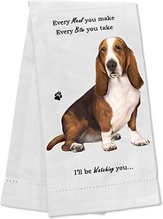E&S PETS Basset Hound Cotton Kitchen Towel