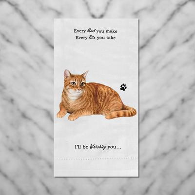 Show full view: E&S PETS Orange Tabby Cat Cotton Kitchen Towel slide 4 of 6