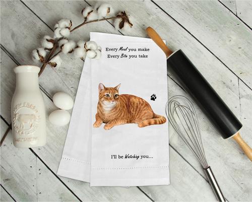 Show full view: E&S PETS Orange Tabby Cat Cotton Kitchen Towel slide 3 of 6