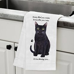 E&S PETS Black Cat Cotton Kitchen Towel slide 2 of 6