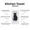 Show in main carousel: E&S PETS Black Cat Cotton Kitchen Towel slide 2 of 6