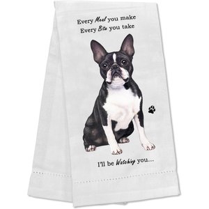 E&S PETS Boston Terrier Cotton Kitchen Towel