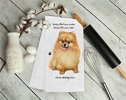 E&S PETS Pomeranian Cotton Kitchen Towel slide 2 of 6