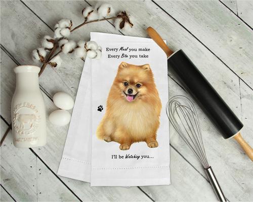 Show full view: E&S PETS Pomeranian Cotton Kitchen Towel slide 3 of 6