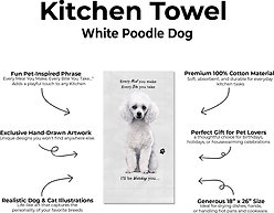 E&S PETS White Poodle Cotton Kitchen Towel slide 2 of 6