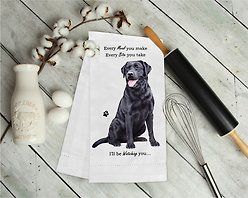 E&S PETS Black Labrador Cotton Kitchen Towel slide 2 of 6