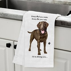 E&S PETS Chocolate Labrador Cotton Kitchen Towel slide 2 of 6