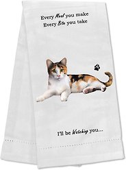 E&S PETS Calico Cat Cotton Kitchen Towel