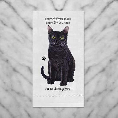 Show full view: E&S PETS Black Cat Cotton Kitchen Towel slide 4 of 6