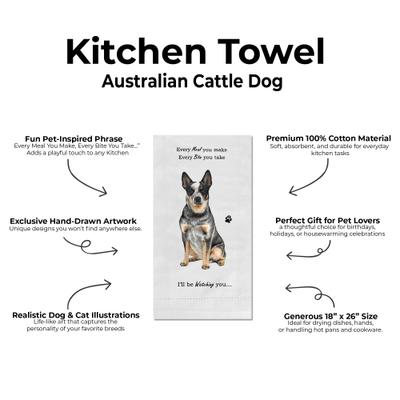 Show full view: E&S PETS Australian Cattle Dog Cotton Kitchen Towel slide 2 of 6