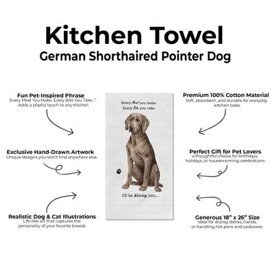 Show full view: E&S PETS German Shorthaired Pointer Cotton Kitchen Towel slide 2 of 6