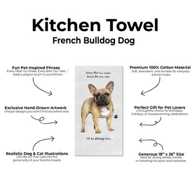 Show full view: E&S PETS French Bulldog Cotton Kitchen Towel slide 2 of 6