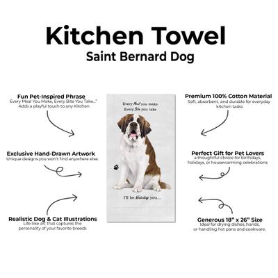 Show full view: E&S PETS Saint Bernard Cotton Kitchen Towel slide 2 of 6