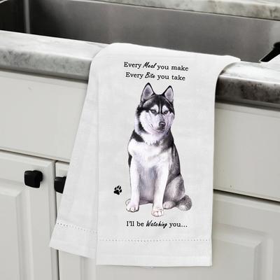 Show full view: E&S PETS Siberian Husky Cotton Kitchen Towel slide 5 of 6
