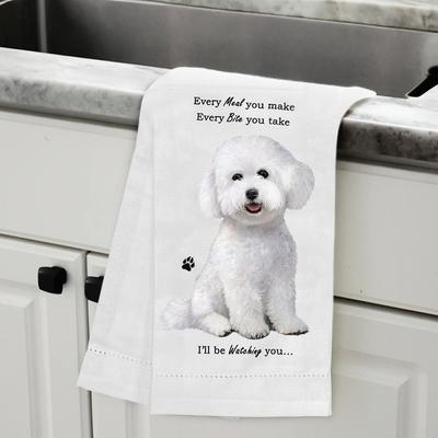 Show full view: E&S PETS Bichon Frise Cotton Kitchen Towel slide 5 of 6