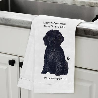 Show full view: E&S PETS Black Poodle Cotton Kitchen Towel slide 5 of 6