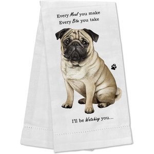 E&S PETS Pug Cotton Kitchen Towel
