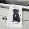 Show in main carousel: E&S PETS Black Pug Cotton Kitchen Towel slide 5 of 6