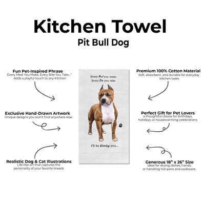 Show full view: E&S PETS Pit Bull Cotton Kitchen Towel slide 2 of 6