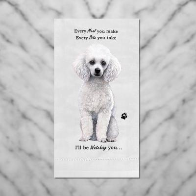 Show full view: E&S PETS White Poodle Cotton Kitchen Towel slide 4 of 6