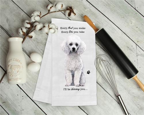 Show full view: E&S PETS White Poodle Cotton Kitchen Towel slide 3 of 6