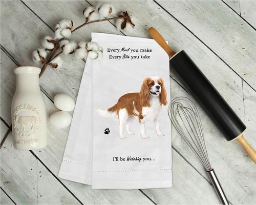 Show full view: E&S PETS King Charles Cavalier Cotton Kitchen Towel slide 3 of 6