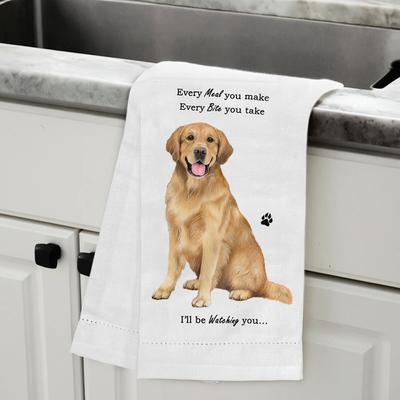 Show full view: E&S PETS Golden Retriever Cotton Kitchen Towel slide 5 of 6
