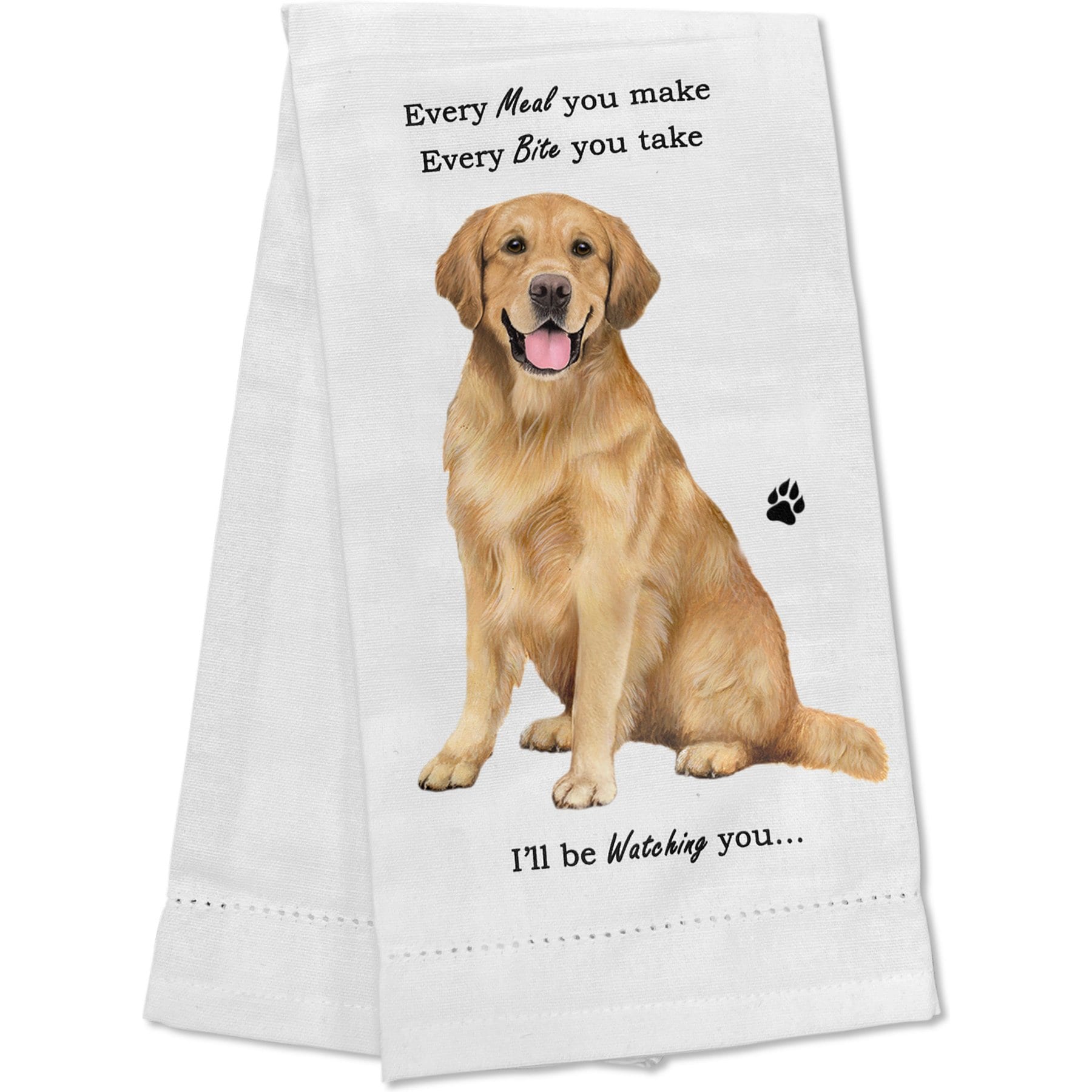 E&S PETS Golden Retriever Cotton Kitchen Towel