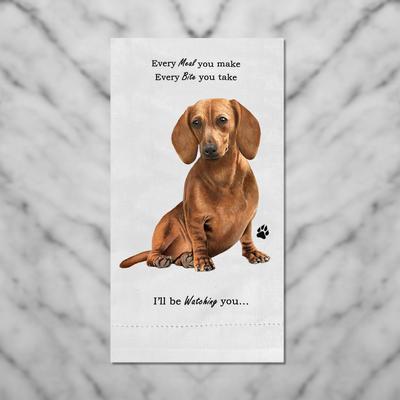 Show full view: E&S PETS Dachshund Cotton Kitchen Towel, Red slide 4 of 6