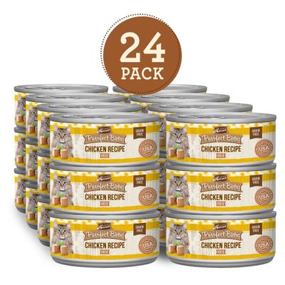 Show full view: Merrick Purrfect Bistro Grain-Free Chicken Pate Canned Cat Food, 3-oz, case of 24 slide 3 of 12
