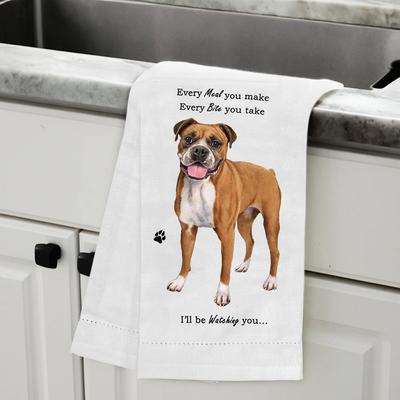 Show full view: E&S PETS Boxer Uncropped Cotton Kitchen Towel slide 5 of 6