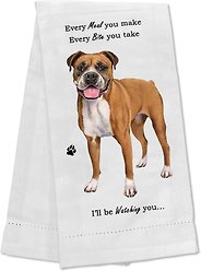 E&S PETS Boxer Uncropped Cotton Kitchen Towel