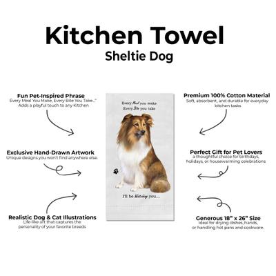Show full view: E&S PETS Sheltie Cotton Kitchen Towel slide 2 of 6