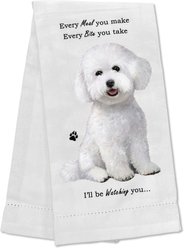 E&S PETS Bichon Frise Cotton Kitchen Towel