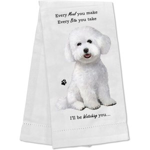 E&S PETS Bichon Frise Cotton Kitchen Towel