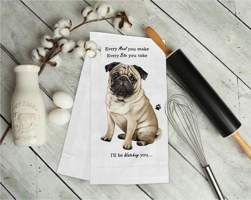 Show full view: E&S PETS Pug Cotton Kitchen Towel slide 3 of 6