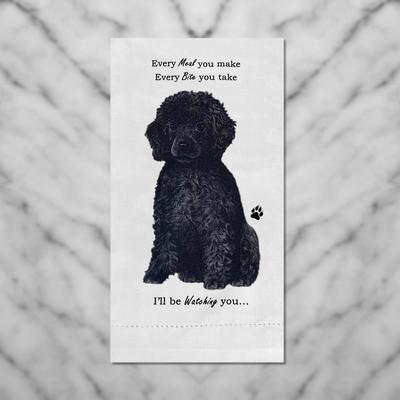 Show full view: E&S PETS Black Poodle Cotton Kitchen Towel slide 4 of 6
