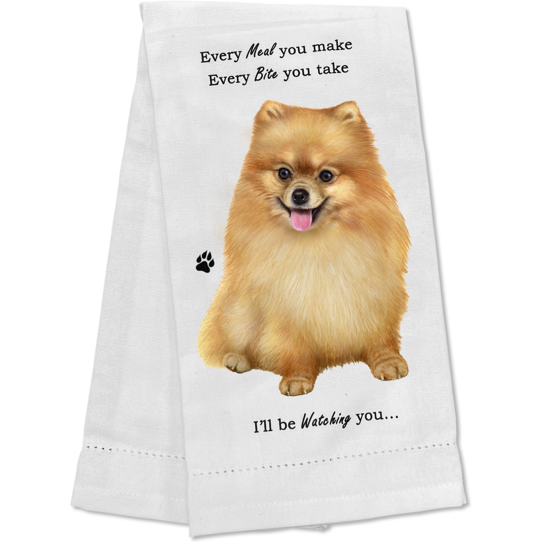 E&S PETS Pomeranian Cotton Kitchen Towel