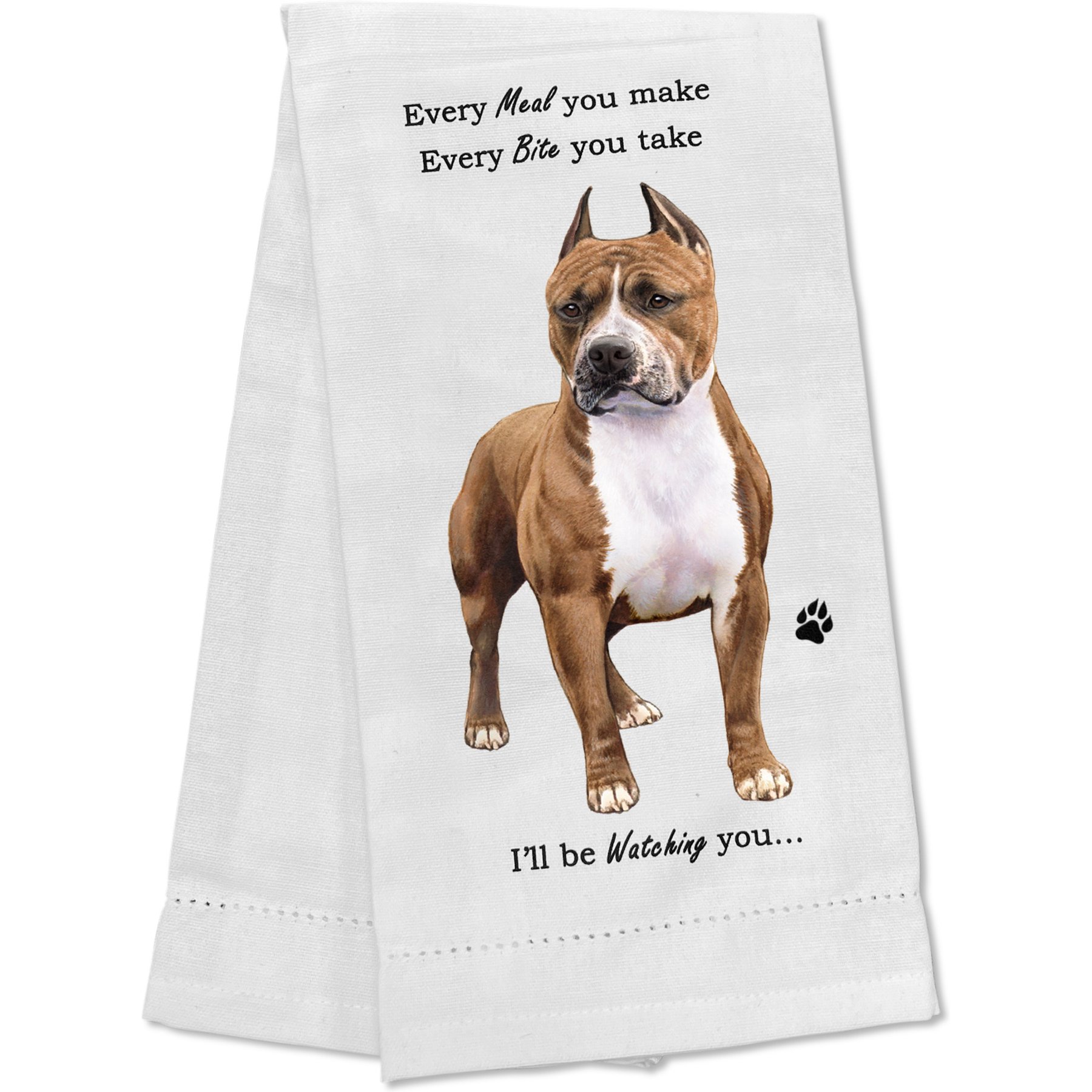 E&S PETS Pit Bull Cotton Kitchen Towel